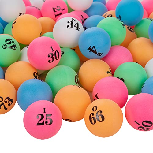 The Large Digital Bingo Ball Is Printed On Both Sides Of 1.57-Inch Abs Color Professional Table Tennis Ball, With High Hardness, High Elasticity, No Fading, And Can Be Used Repeatedly For A Long Time #TOP3