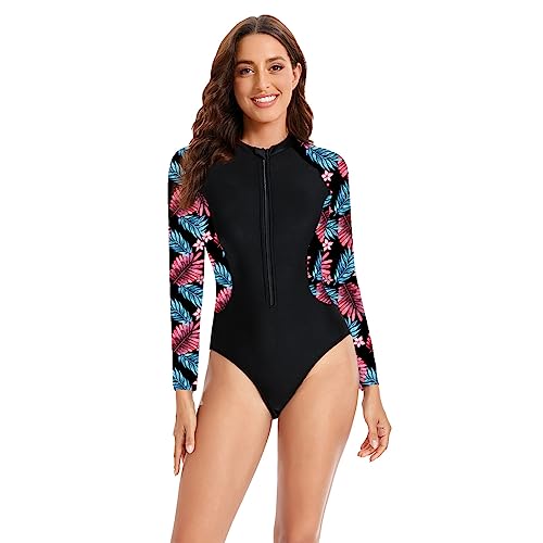 Maillot de bain imprimé manches longues idéal pour le surf et la plage