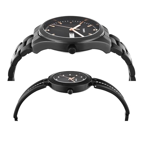 TIMEX Stainless Steel Unisex Pairs Black Round Analog Dial Watch- Tw00Pr310 - Image 4