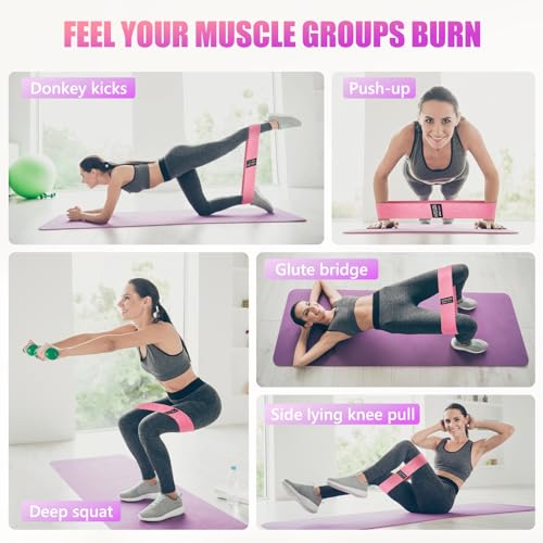 Image of Resistance Bands for Working Out, Exercise Workout Bands for Women & Men, 3 Levels Elastic Stretch Bands for Exercise with Carry Bag for Physical Therapy, Home Fitness, Strength Training, Yoga
