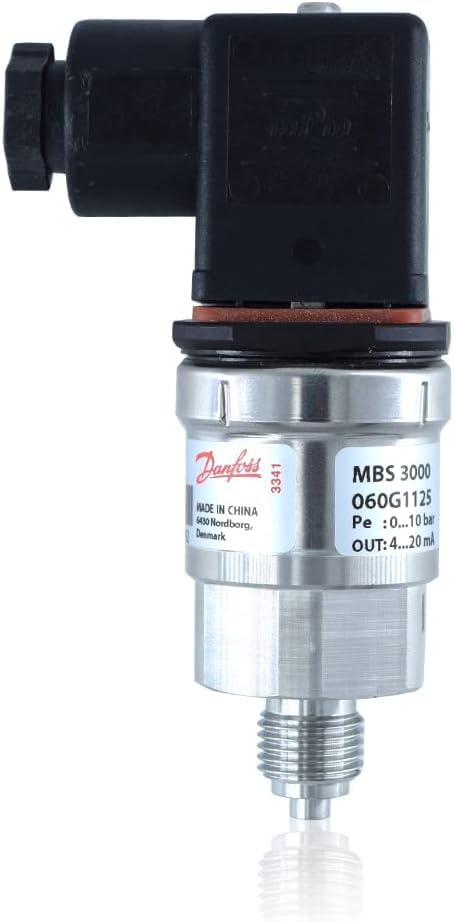 Heavy Duty Pressure Transmitter Transducer with 4-20mA for Industrial Hydraulic Applications & HVAC Model: MBS 3000, Connection Size: G 1/4) ((0 to 10 bar) (0 to 145 PSI))