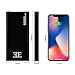 EIUE External Battery,2 USB Outputs Portable Charger Power Bank with Type C Input,Aluminum Shell, Intelligent Charging Tech for iPhone, iPad and Android Devices