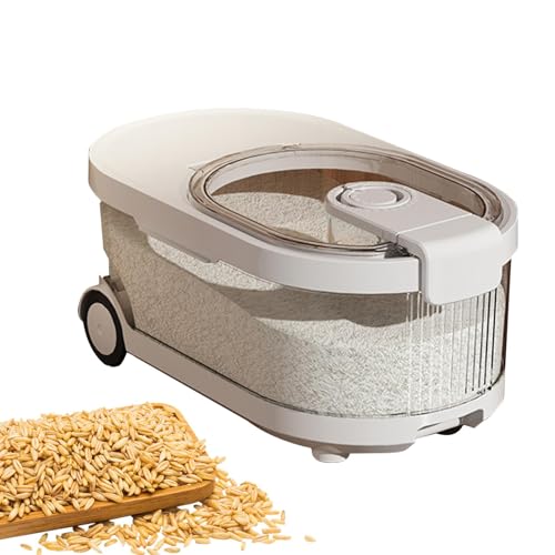 Récipient à riz contre l'humidité avec indicateur de date et déplacement facile - 2