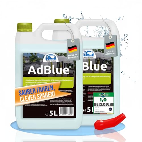 AMMO CHEMIE ® Adblue 2x 5 L [MADE IN GERMANY ] - Ad blue Adblue 10 l für diesel ISO 22241-1 – Ad Blue