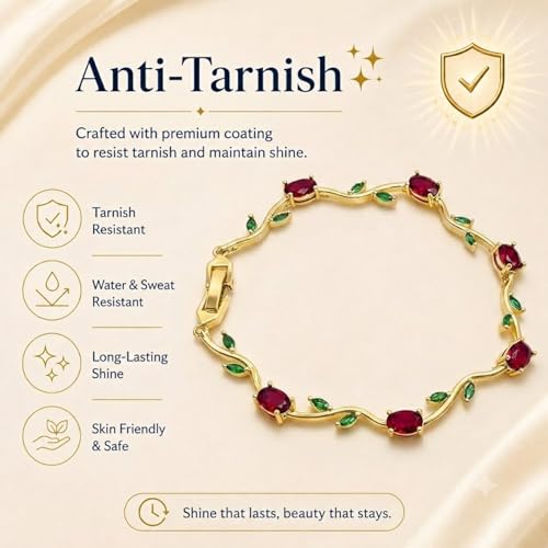 Image of Aurie Tulip Bracelet for Women & Girls | Anti Tarnish Stainless Steel Floral Bracelet |Party and Daily Wear Jewellery