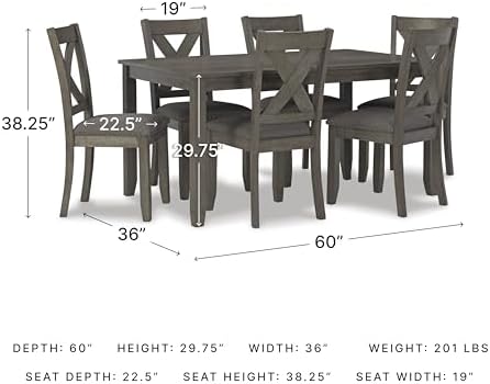Signature Design by Ashley Caitbrook 7-Piece Dining Set, Gray Wash