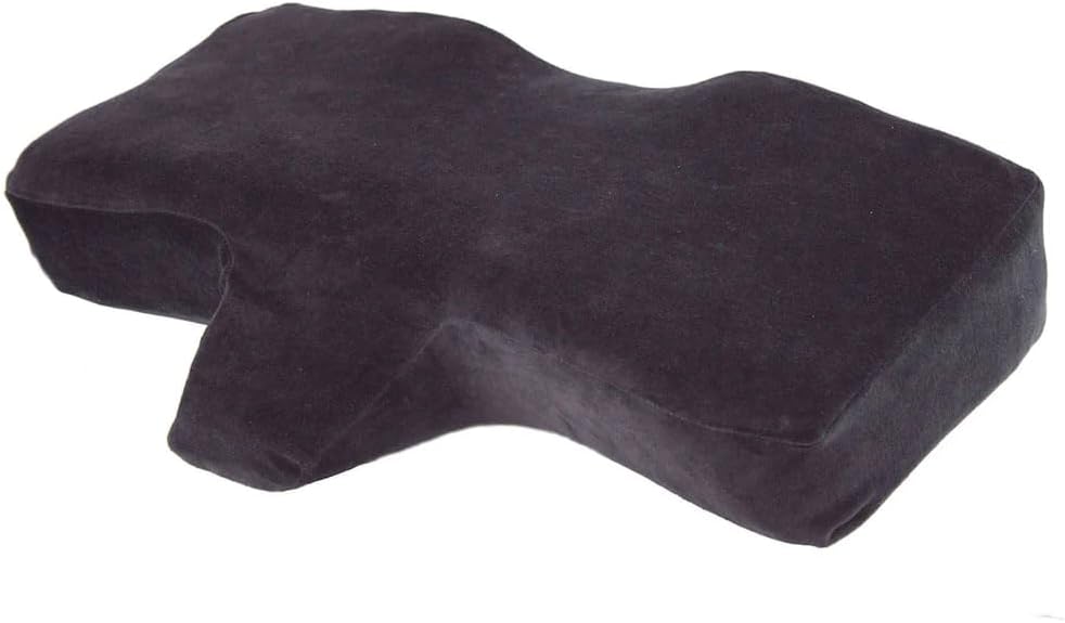 Eyelash Extension Application Pillow - Ergonomic Memory Foam | Medical Pillow | 25" x 15.75" x 4.33" |Velvet | Contour Pillow with Neck Support Black