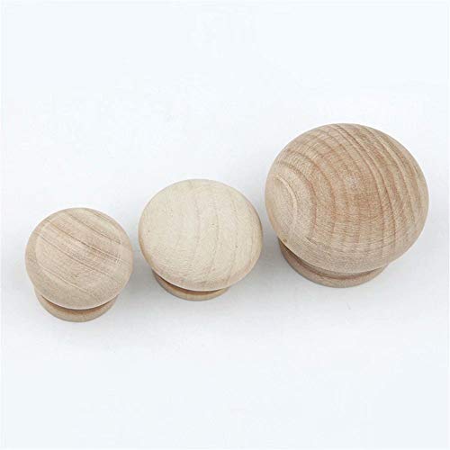 FBSHOP(TM) - 6 pomelli in legno grezzo a funghi da...