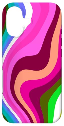 Liquid Swirl Retro 60s 70s Aesthetic Indie Hippie Funky �X�}�z�P�[�X iPhone 17 �p