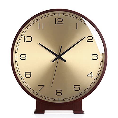 Reloj de Escritorio para Sala de Estar, decoración Creativa, Reloj silencioso, Relojes Digitales de 25,6 x 28 x 5 cm, Relojes de Chimenea para Estudio y of