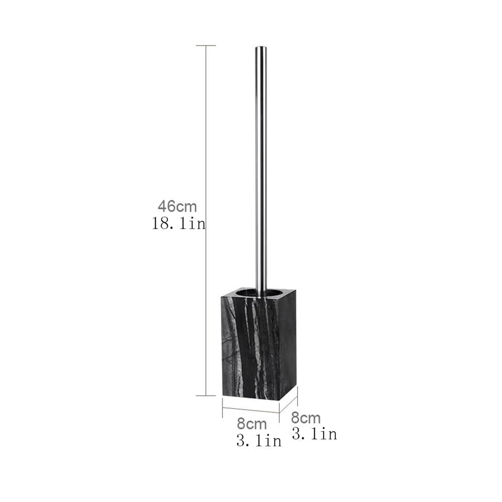 Escobillero y Portaescobillas Juego de portaescobillas baño con Base mármol y Mango Metal extraíble Limpieza Profunda