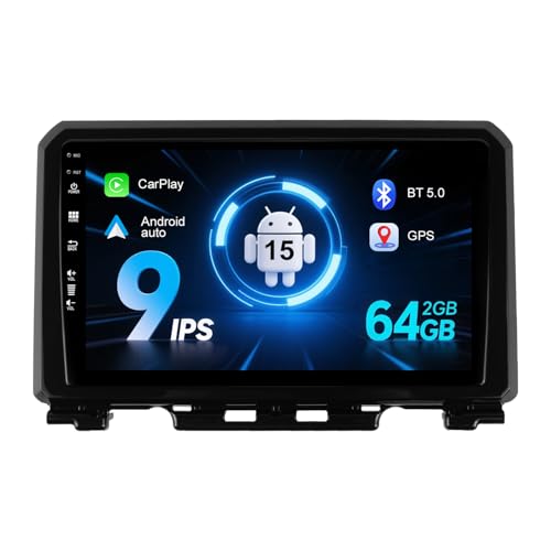MISONDA 2GB+64GB 2 Din Autoradio Android 15 IPS 9 Pouces pour Suzuki Jimny JB64 2018-2021 Carplay DSP GPS Dab BT FM AM AUX RDS SWC WiFi