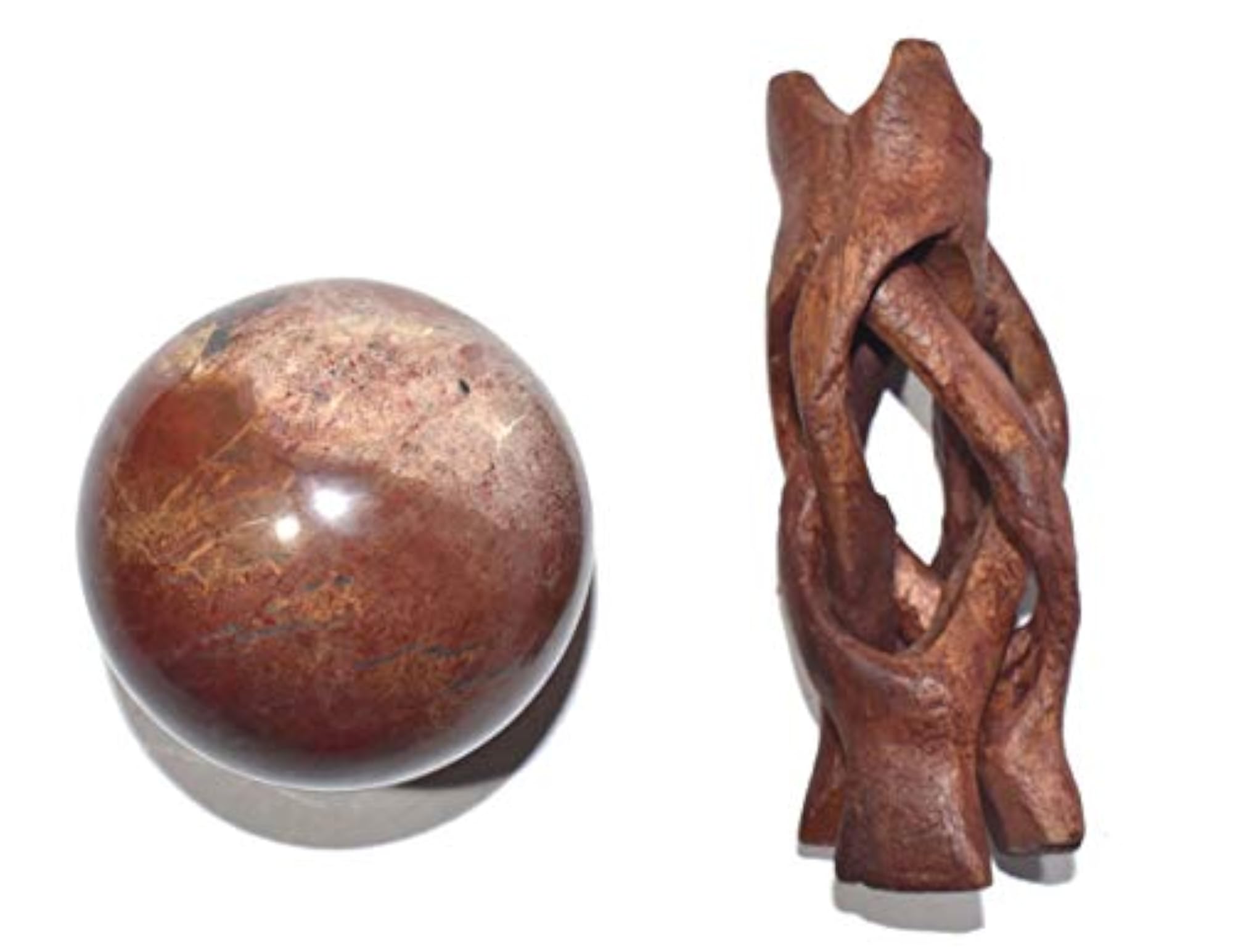Jasper Crystal Sphere with Wooden Stand, Natural Healing