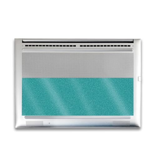 Image of Glossy Glitter Gaming Skin Compatible with HP Envy x360 16 inch (2023) - Solid Teal - Premium 3M Vinyl Protective Wrap Decal Cover - Easy to Apply | Crafted in The USA by MightySkins