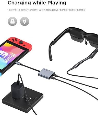 RayNeo Air 4 Pro AR Glasses and USB-C Adapter Bundle