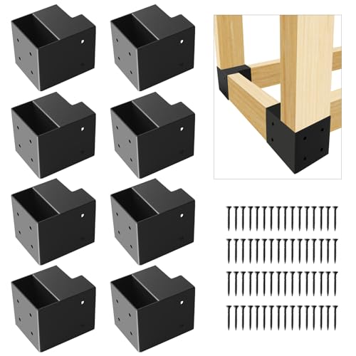 2''x4'' DIY Workbench Kit,8 Pcs Steel 3-Way Right Angle Corner Brackets,Heavy Duty Workbench Bracket Kit for DIY Custom, Shelving, Work Table, Fits 2x4 (Actual 1.5