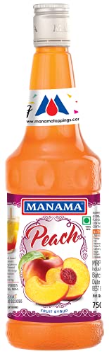 Image of Manama Peach Fruit Syrup | Mixer for Mocktails, Cocktails, Drinks, Juices, Beverages | Non Alcoholic Mix 750ML Bottle