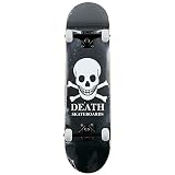 Death Totenkopf schwarz 21 cm Breite komplett Pro Skateboard Setup vollständig montiert