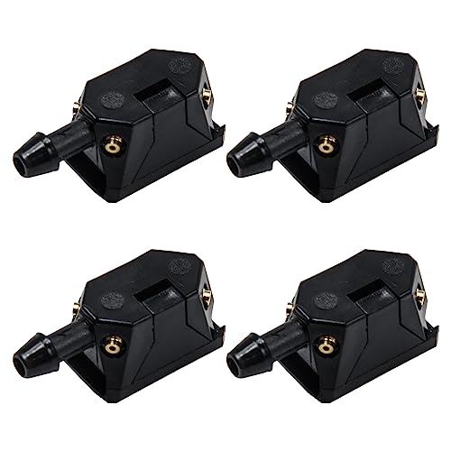 UTMACH 4 Piezas Boquillas de Limpiaparabrisas Delantero Boquilla de Pulverización Limpiaparabrisas Boquilla de Chorro de Agua de Coche Rociador Limpiaparabrisas Universal de 4 Orificios