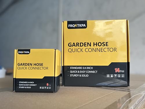 FRQNTKPA Garden Hose Quick Connector, No-Leak 3/4 Inch GHT Thread Fitting Water Hose Female Adapter and Male Adapter, Heavy-Duty Rust Resistant Brass Water Pipe Connect, Easy to Use (14 Pack ） by FRQNTKPA - Image 8