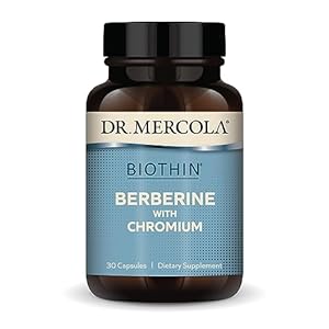 Dr. Mercola Biothin Berberine with Chromium – Supports Healthy Metabolic Function – Enhanced Absorption – Non-GMO, Gluten-Free & Soy-Free – 30 Capsules (30 Servings)