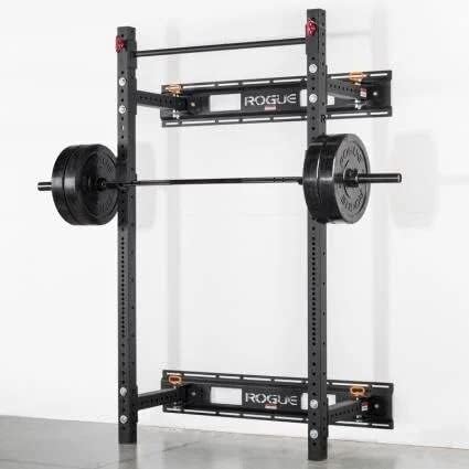 Rogue Wall Mount Rack RML-3W Fold Rack 41.5" Depth. Made in the USA Fully Retractable Power Rack
