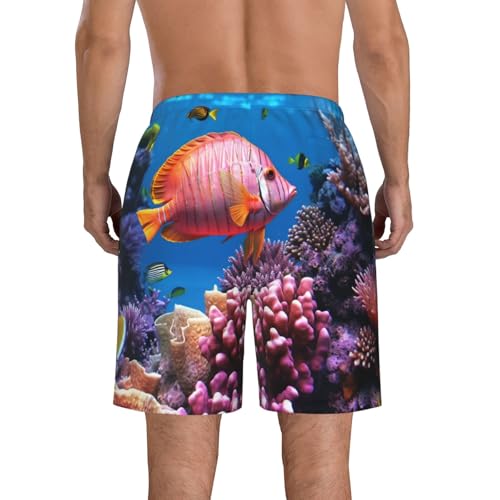 Underwater Fish Men's Quick Dry Beach Shorts Swim Trunks with Pockets Board Shorts3