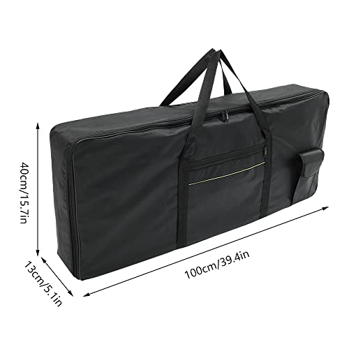 Jetcloud 61 Key Keyboard Carry Bag Portable Oxford Cloth Waterproof Anti Shock Electronic Piano Keyboard Case with Sturdy Handles Keyboard Instrument Piano Accessories