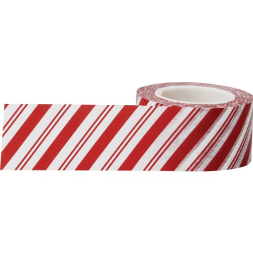 Little B 100188 Decorative Paper Tape, Candy Cane Stripes