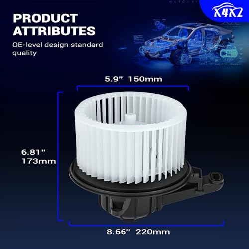 Image of 700237 HVAC Heater Blower Motor Assembly for 2009-2014 Ford F150, 2009-2017 Ford Expedition, 2009-2017 Lincoln Navigator Replaces# PM9364, AL1Z19805A, CL1Z19805A, 75873,SK700237,FO3126130
