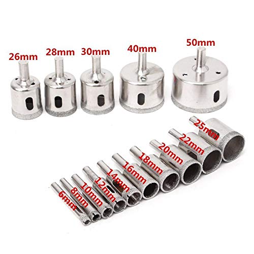 Set de Brocas Diamante 6-50mm 15 Piezas para Vidrio miniatura 2