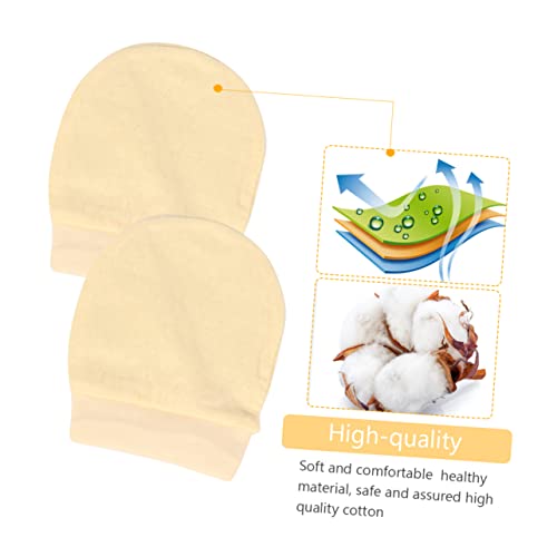 BESPORTBLE 4pairs Newborn Protection Gloves of Cotton Gloves No Scratch Soft Comfortable4