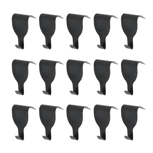 Image of T Tulead 15PCS Black Picture Rail Hooks Metal Molding Hanging Hooks Picture Frame Hooks for Hanging Pictures, Arts, Paintings
