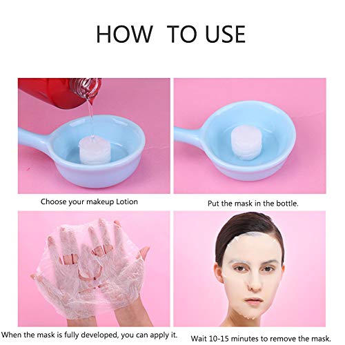 50Pcs Compressed Face Mask Paper Disposable Facial Masks Papers Natural Skin Care Wrapped Masks DIY Women Makeup Beauty Tool - Thumbnail 3