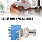 Przełącznik Pedałowy Efektów Gitarowych, 9-pinowy Przycisk 3PDT True Bypass Efekty Gitarowe Stomp Przełącznik Nożny