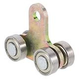 Hemobllo Rollen und Schiene für Schiebetüren aus Stahl mit 4 rad Baugruppe Geräuschloser Laufwagen für Lagerhäuser und Gewächshäuser Elegantes und Vielseitiges Design