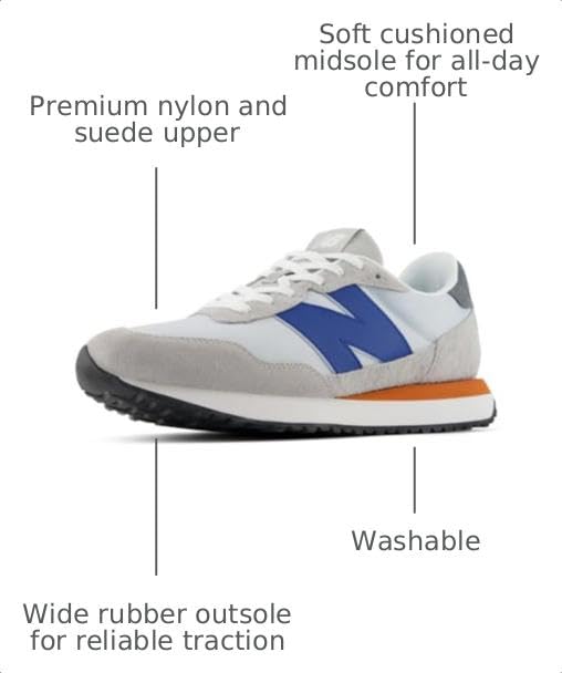 New Balance Men's 237 V1 Sneaker, Vintage Indigo/Taffy Blue, 11.5 by New Balance - Used condition - Image 2