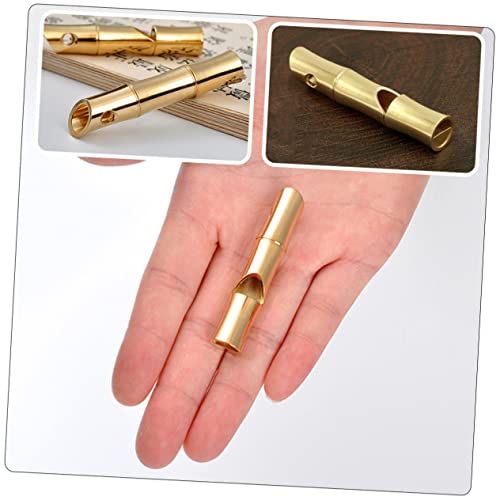 2 silbatos portátiles de latón SUPVOX para deportes y supervivencia miniatura 4