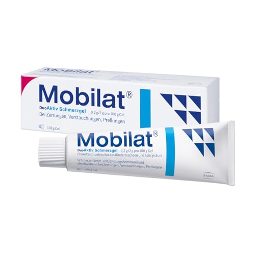 Mobilat DuoAktiv Schmerzgel Kühlendes Schmerzgel zur Behandlung stumpfer Verletzungen wie Prellungen Zerrungen Verstauchungen 1x 100 g Gel