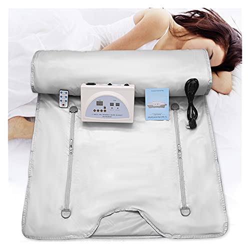  PAKJEL Kit Sauna Digitale (Abete) Oxford Wearable Sauna Blanket Perdita di Peso Body Shaper Professional Detox Terapia Anti Aging Tappeti Riscaldatore per Sauna con Bagno Turco