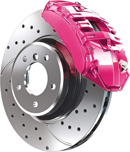 G2 High Temperature Brake Caliper Paint Kit - High Gloss, Wear and Heat Resistant, Epoxy Paint System - Dries Hard, No Flaking or Fading - Pink