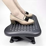 La superficie con textura de este reposapiés ergonómico para oficina ofrece un efecto masaje relajante en los pies, por lo que estimula la circulación sanguínea y libera el estrés presionando los puntos reflejos de la planta del pie
