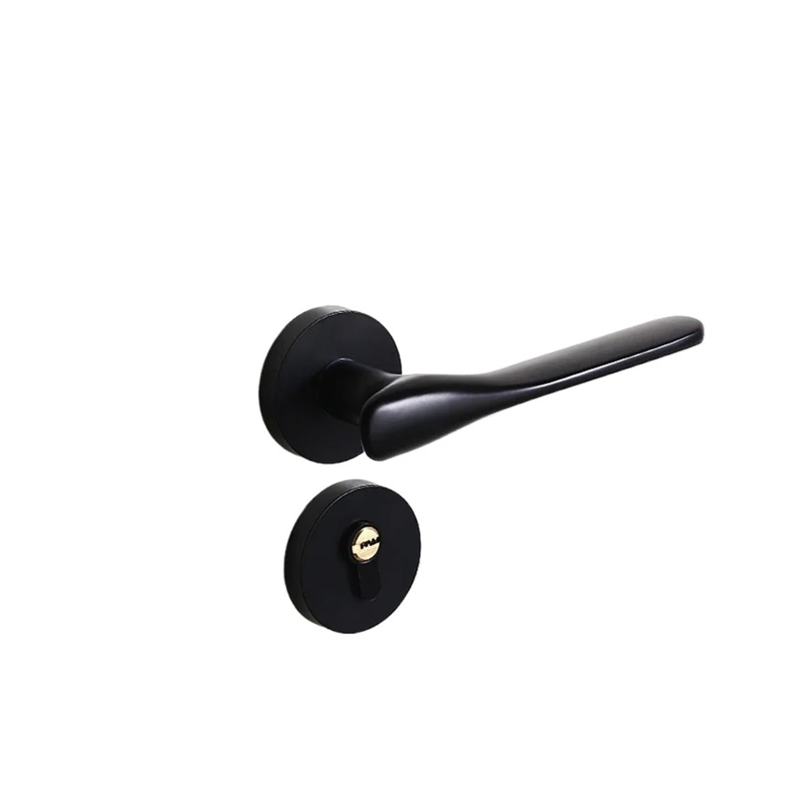 BSAXITHZB Zinc Alloy Door Handle Silent Wooden Split Lock(Dumb Black)