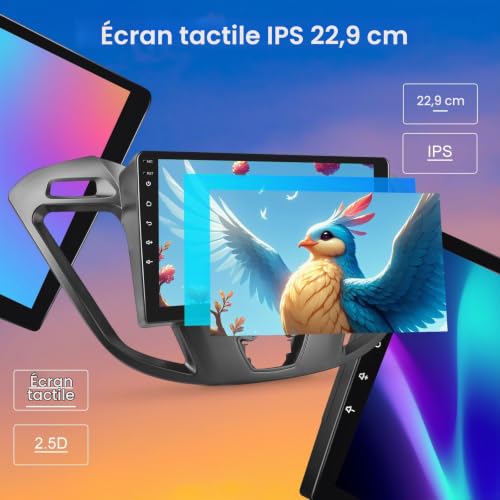 Autoradio 4 + 64G pour Ford Transit Custom 2013-2017 - Android 13 Carplay sans Fil et Android Auto - Écran Tactile 9 Pouces avec DSP WiFi GPS Mirror Link + Caméra de recul AHD et Microphone – vue 6