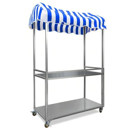 Carrito de proveedores al aire libre con ruedas plegables con cerradura para eventos de comida callejera