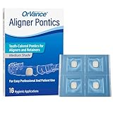 ORVANCE Aligner Pontics Temporärer Zahnersatz für Aligner Trays und Retainer während der kieferorthopädischen Behandlung (16 Stück)
