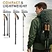 Hiker Hunger Carbon Fiber Trekking Poles | Collapsible Walking Sticks for Travel | Walking Poles for Women | Hiking Poles for Men | Hiking Sticks | Walking Stick - 3k Black & Green Cork