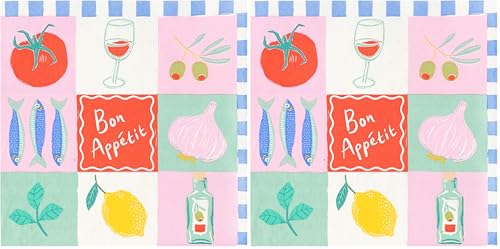 Talking Tables 20 x serviettes été en papier recyclé pour pique-niques repas en extérieur écologiques et recyclables idéales pour buffet anniversaire mariage BBQ decoupage 3 plis 33 cm (Lot de 2)