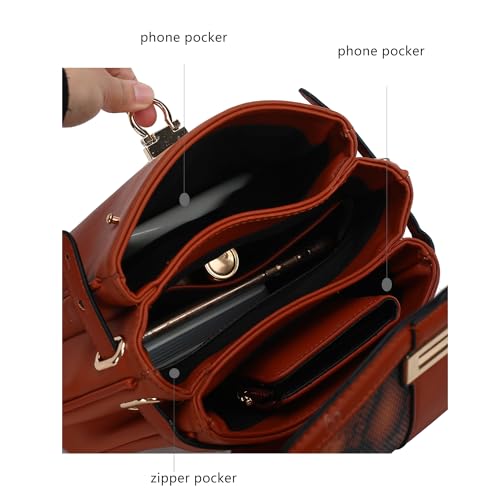 Bolso tipo Satchel y billetera de colección MKF, 2 piezas, con estampado de serpiente, para mujer, bandolera, bolso de mano vegano de cuero sintético por Mia K miniatura 6