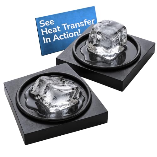 GSC International ICE-MELT Ice Melt Blocks Kit Thermal Conductivity Studies | Aluminum and high density foam blocks, O-rings, side-by-side heat transfer comparison for classroom physics demonstrations